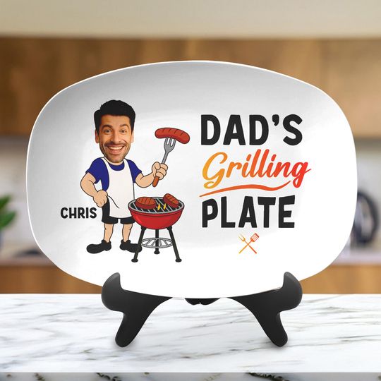 Discover Custom Photo Dad's Grilling Plate
