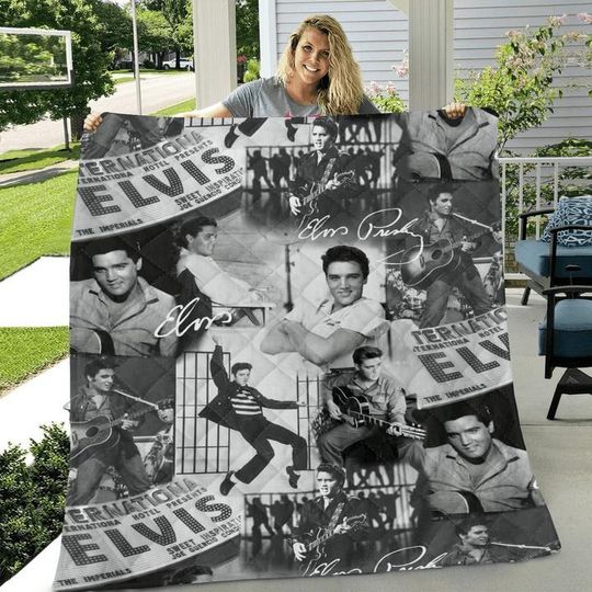 Discover Elvis Presley Quilt, Rock N Roll Quilt Pattern, Elvis Music Comforter Quilt
