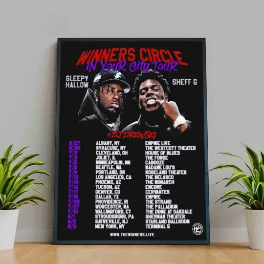 Discover Sleepy Hallow And Sheff G Winners Circle In Your City Tour Dates 2025 Poster