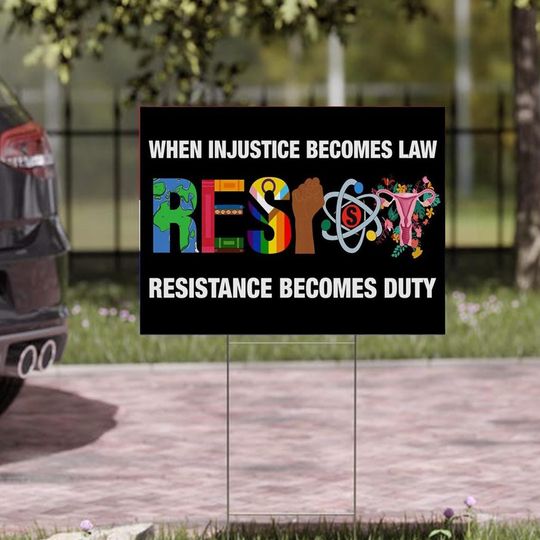 Discover Resist Yard Sign - Resist Hate Lawn Sign, Save the Constitution Sign