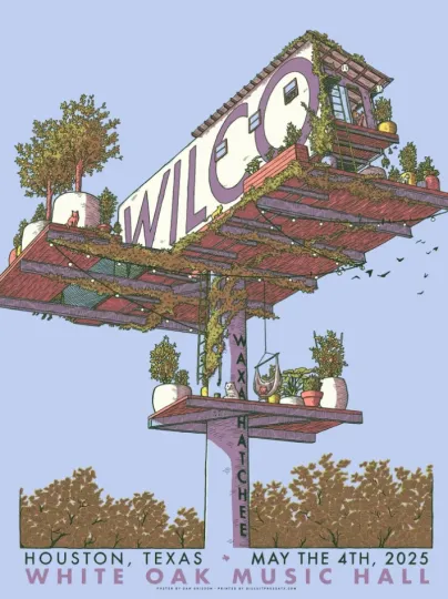 Discover Wilco in Houston, TX on May 4, 2025 Tour Poster
