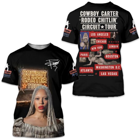 Discover Beyonce Cowboy Carter Tour 3D t shirt