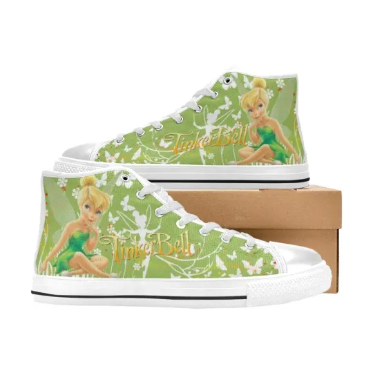 Discover Tinkerr Bells Sneakers Men&#039;s High Top Canvas Athletic Shoes