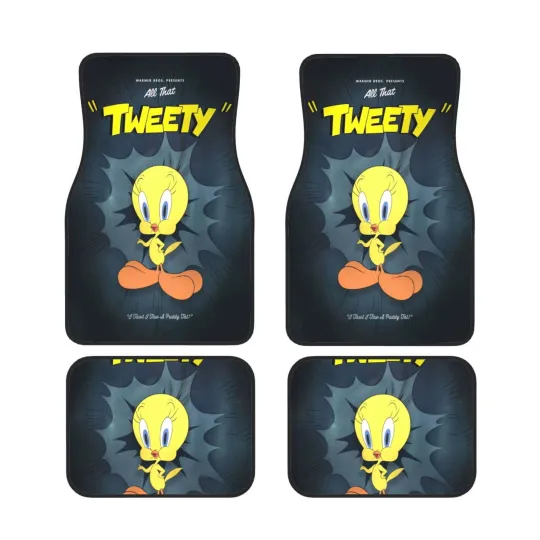 Discover Tweety Bird Auto Floor Mats Durable Cute Cartoon