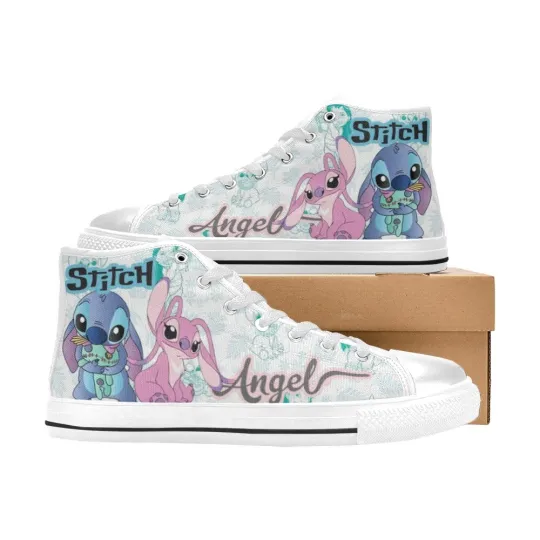 Discover Lilo And Stitchh Canvas Sneakers High Top Shoes For Men