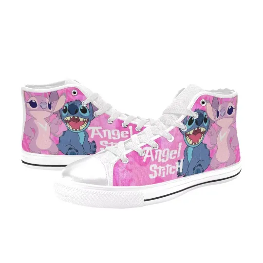 Discover Stitchh and Angel Women Sneakers High Top Canvas Casual