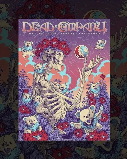 Discover Dead and Company May 15th 2025 Sphere Las Vegas Poster