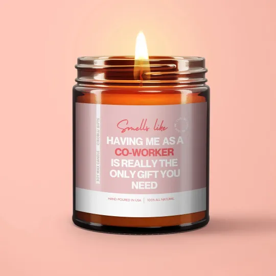 Discover Funny Co-Worker 9oz Soy Wax Gift Candle Xmas Birthday Work Bestie Work Wife