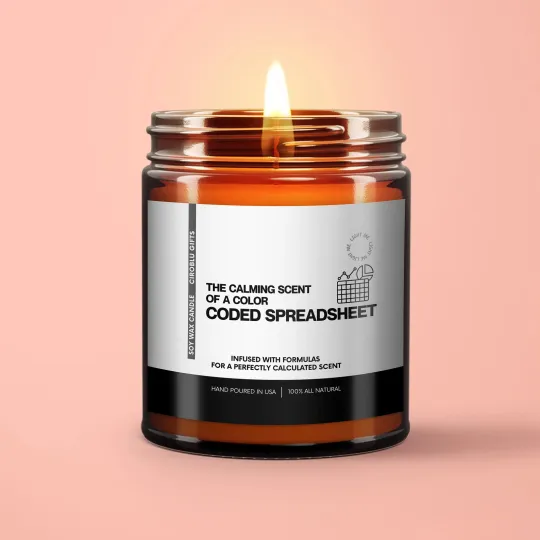 Discover Excel Lover Funny Spreadsheet Gift Excel Spreadsheet Accountant Gift Candle
