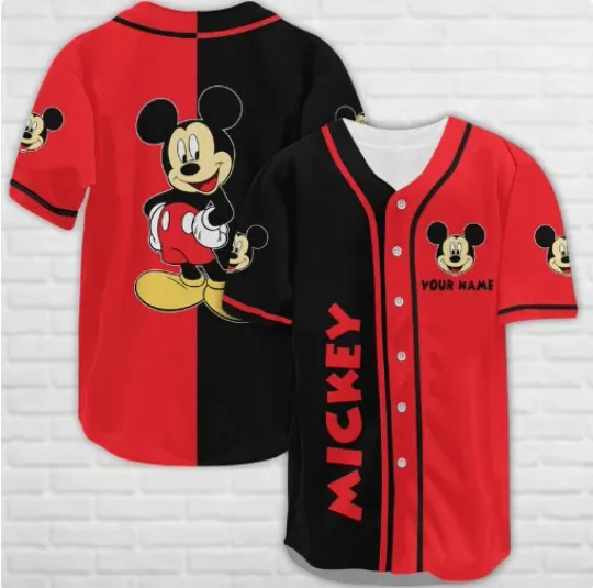 Discover Custom Disneyyy Baseball Jersey, Mickeyy Jersey Shirt, Cartoon Movie Baseball Shirt