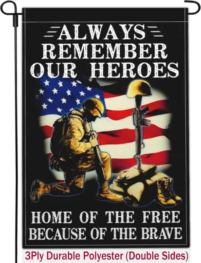 Discover Memorial Day Garden Flag 12X18 Inch 3Ply Double Sided 4Th of July Flag