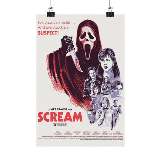 Discover Scream Horror Movie Art Poster
