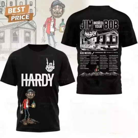 Discover Hardyy JimBob World Tour 2025 T-Shirt 3D