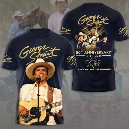 Discover George Strait King Of Country Music 3D T-shirt 2025 Tour Licensed DesignGift Fan