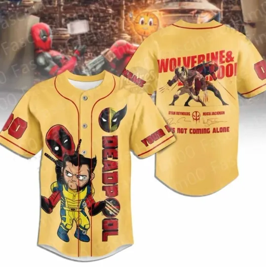 Discover Custom Deadpooll Cartoon Baseball Jersey Shirt, Wolverine and Deadpooll Shirt