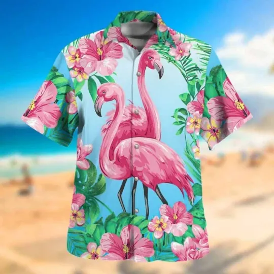 Discover Flamingo Tropical Hawaiian Unisex Shirt