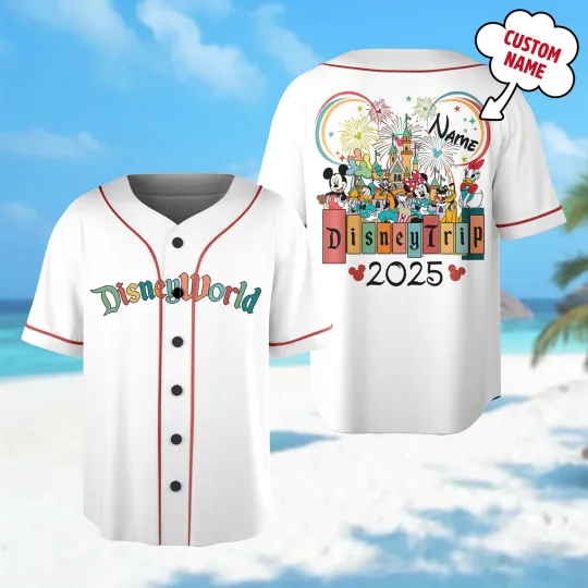 Discover Personalize Mouse and Friends Baseball Jersey Team Cartoon Basketball Jersey