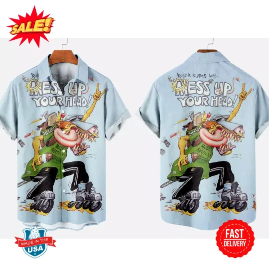 Discover Rat Fink Hawaiian Shirt - Hot Rod Cartoon Rat