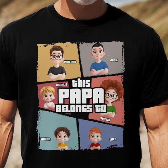 Discover This Grandpa, Daddy, Papa Belongs To Personalized Shirt, Father's Day Shirt