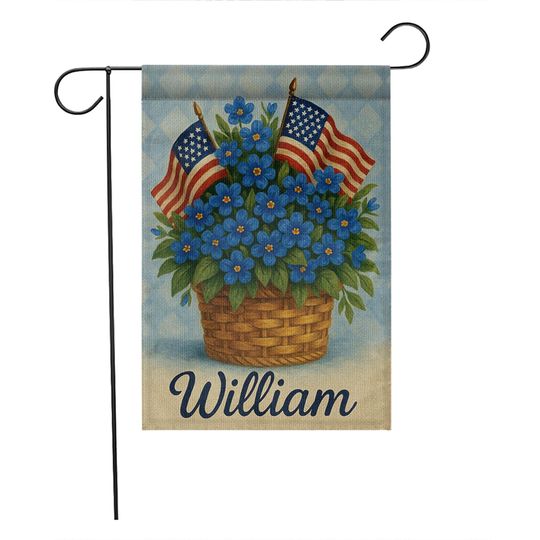Discover Personalized Patriotic Garden Flag, 4th of July Yard Decor
