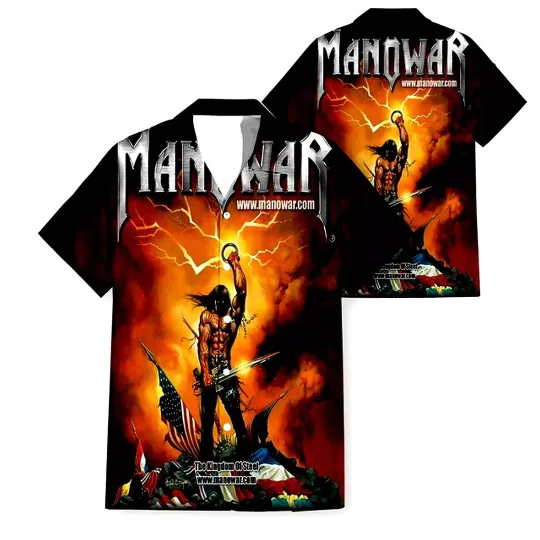 Discover Rare Manowar Bataille Finale 3D Hawaiian Shirt