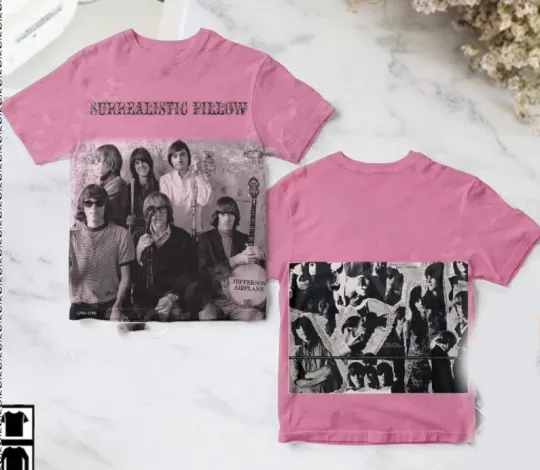Discover Jefferson Airplane Surrealistic Pillow Album Cover Pink AOP 3D T-shirt