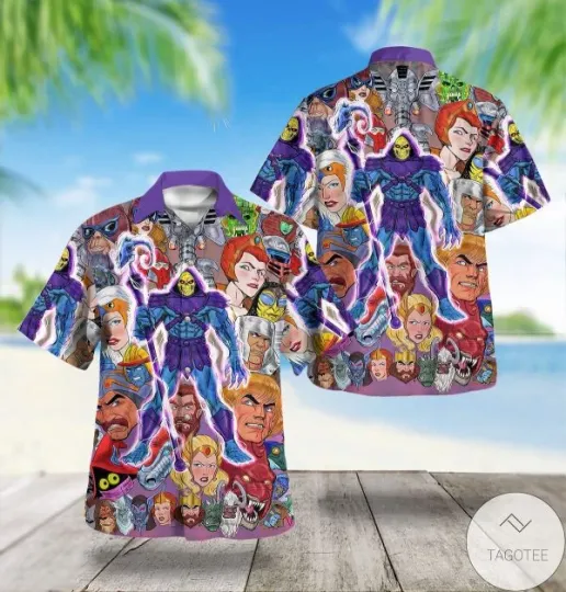 Discover 80S Cartoon Characters Hawaiian Shirt, Summer Button Down Shirt