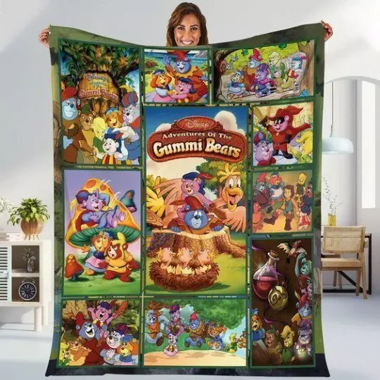 Discover Adventures of the Gummi Bears Blanket  Cartoon TV Series velveteen plush Blanket