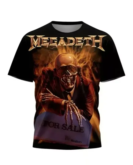 Discover Megadeth Peace Sells Album Cover 3D Printed Double Sided T-shirt
