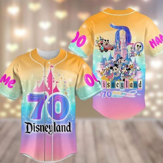 Discover Custom Disneyyworld 70th Anniversary Baseball Jersey