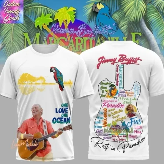 Discover Jimmy Buffett One Love One Ocean 3D T-Shirt