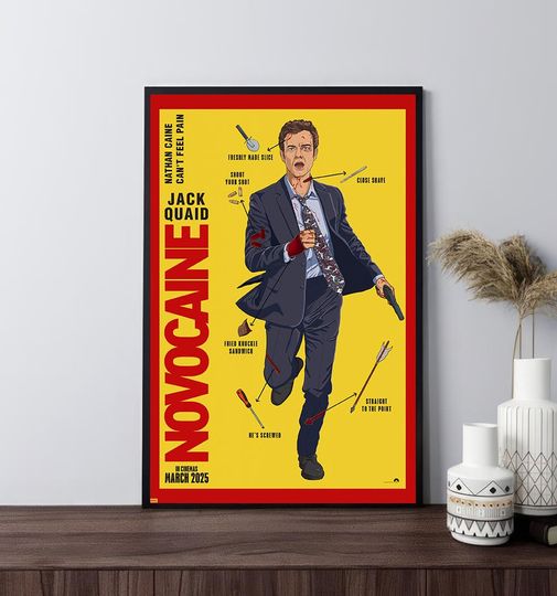 Discover Novocaine (2025) Movie Poster,Canvas Poster,Office Poster