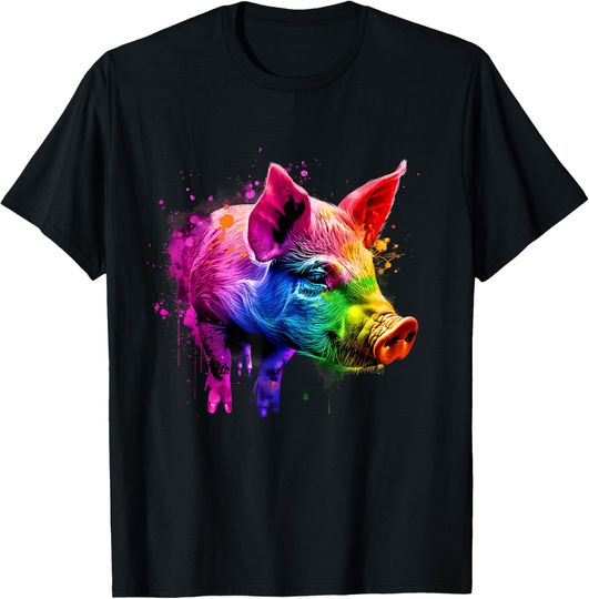 Discover LGBT Watercolor Pig Gay Pride Rainbow Flag LGBT Pride Month T-Shirt