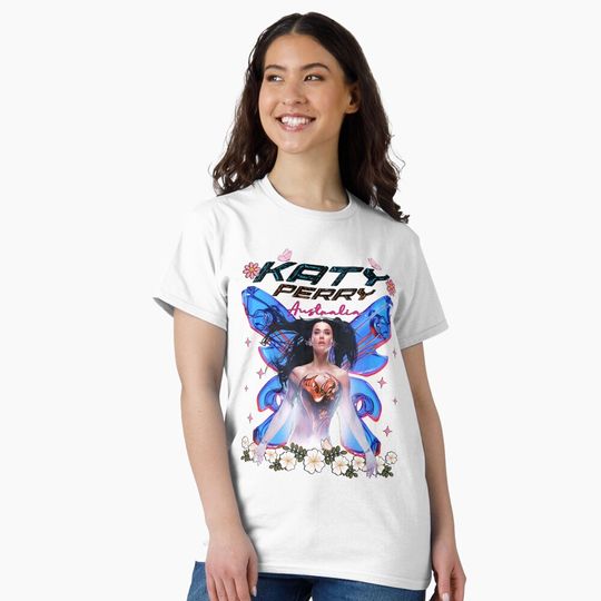 Discover Perry Tour 2025 | Katy Australia Print Tee | Butterfly Inspiration | Lifetimes Concert Tour Gift T-Shirt