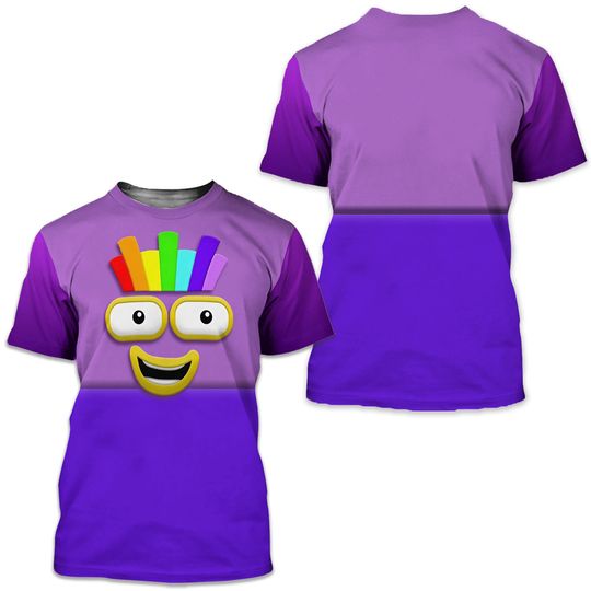 Discover Number Seven Rainbows Blocks Costume, 7 Block Face Cosplay, Num Characters Shirt, Halloween Family Group Costumes