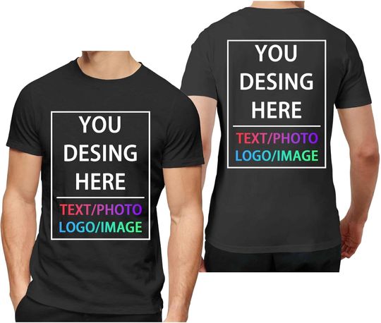 Discover Custom T Shirts for Men Women, Design Your Own Shirt, Personalized Add Text Image Logo to Front and Back