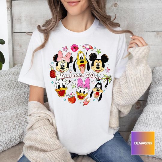 Discover Disneyyy Summer Vibes , Retro Summer Shirt