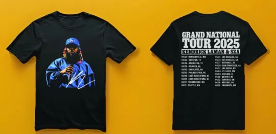 Discover Kendrick Lamar Grand National Tour T-Shirt – GNX Merch 2025 Tee S-5XL for Fans