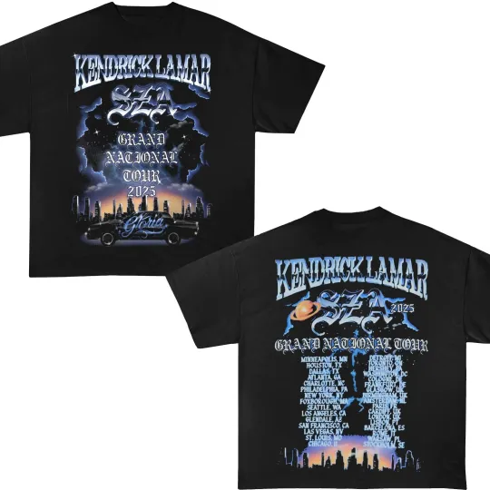 Discover Grand National Tour Heavyweight T Shirt - GNX - Kendrick Lamar - Sza - Concert