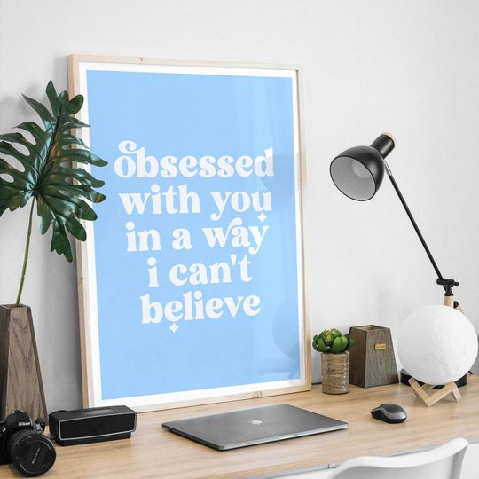 Discover Obsessed With You Lyric Wall Print | Rap Music Decor Poster