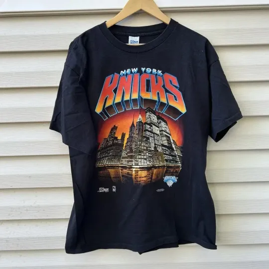 Discover Ny Knicks basketball short sleeve classic black color shirt KV32828
