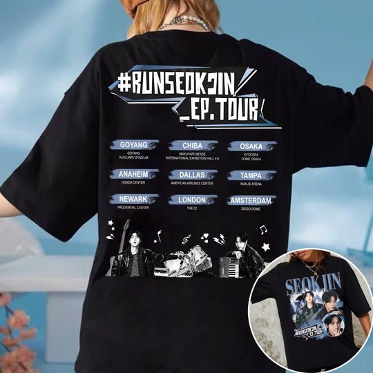 Discover Jin RunSeokjin Tour 2025 T-shirt, Seokjin Worldwide Handsome Shirt,