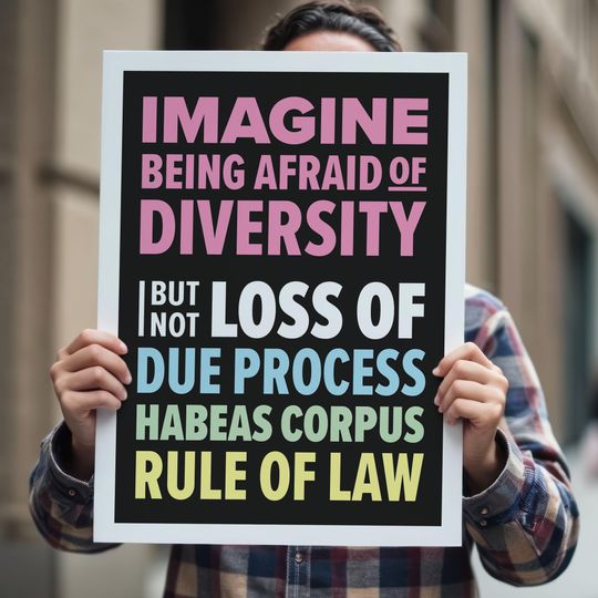 Discover Imagine Being Afraid of Diversity But Not Loss of Due Process, Habeas Corpus, Rule of Law
