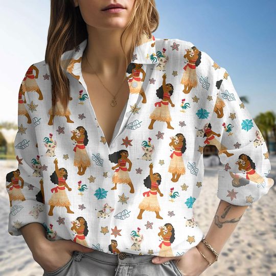 Discover moanaa and Pua Blouse Shirt, Tropical Island Linen