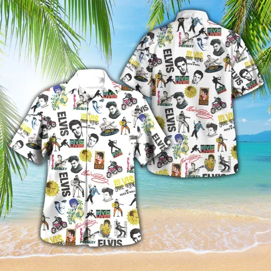 Discover Elvis Presley Rock King Hawaiian Shirt