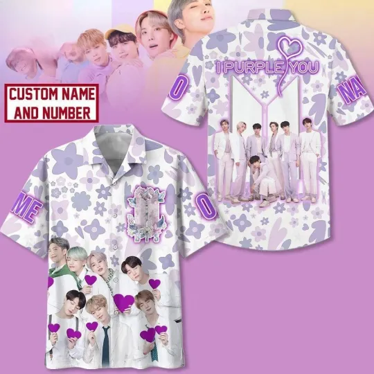 Discover b.t.s i pur.ple you hawaiian shirt