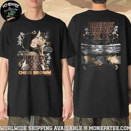 Discover 20 Years Of Chris Brown Breezy Bowl Xx Stadium World Tour 2025 Tour T-Shirt