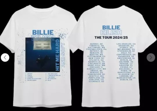 Discover Billie Eilish Shirt, Billie Eilish Hit Me Hard and Soft World Tour