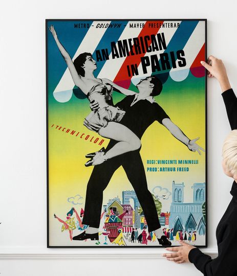 Discover An American in Paris, 1951 Vintage Movie Poster