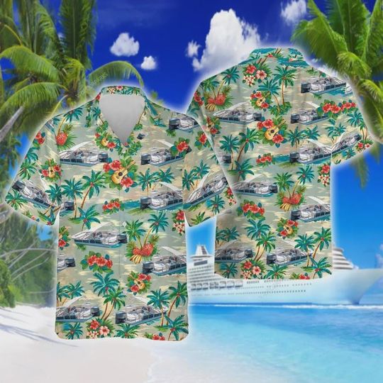 Discover Tropical Pontoon Hawaiian Shirts, Pontoon Summer Beach Shirt, Ship Aloha Shirt